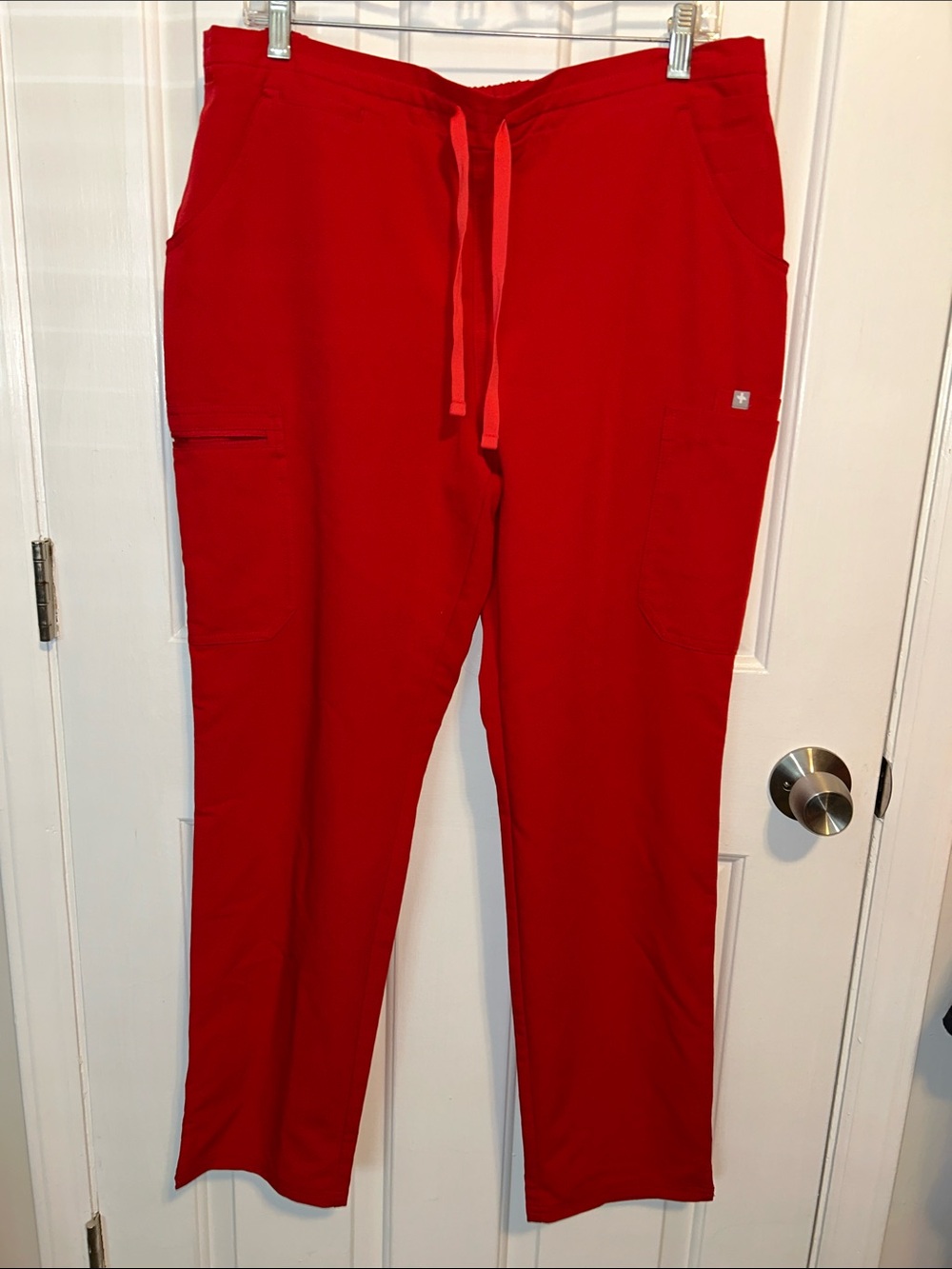 Figs Scrub Pants - Bright Red Pop Red Large